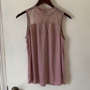 Mauve Lace Tank Top
